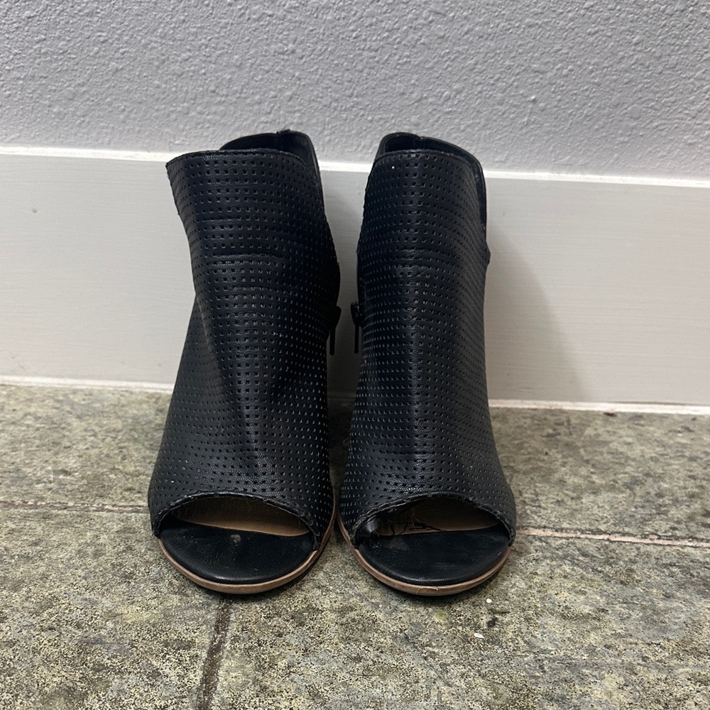Coconuts by Matisse Black Perforated Heeled Boots